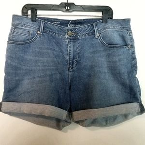 16 Lane Bryant Cuffed Jean Shorts